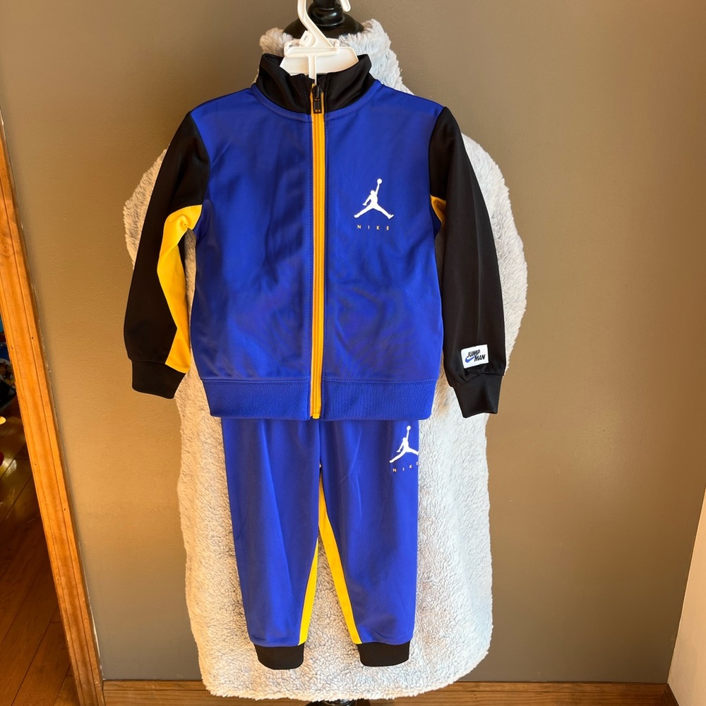 Jordan Blue and Gold Track Suit NWOT- Toddler Boy